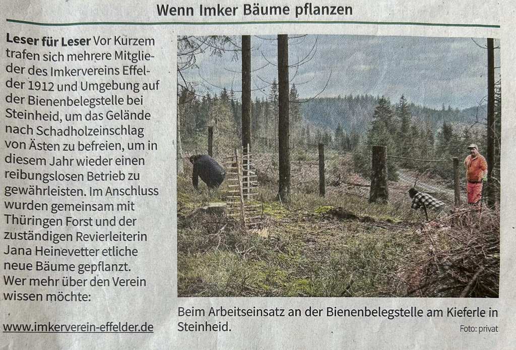 Baumpflanzaktion an der Belegstelle